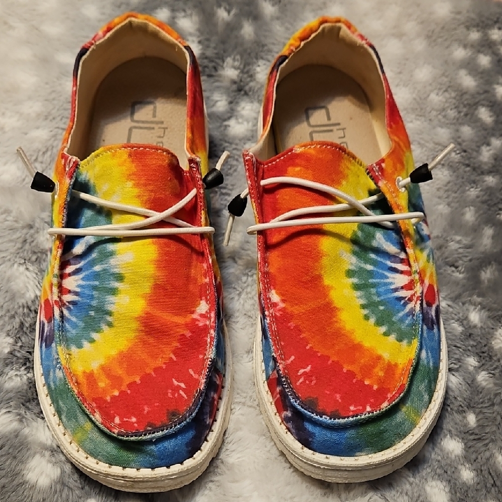 Hey Dudes-Colorful Tie-Dye Casual Shoes